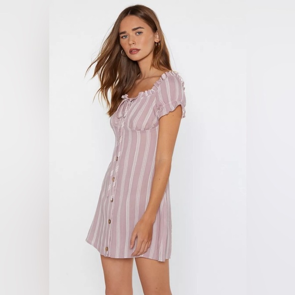 NWT Nasty Gal Striped Dress - Picture 1 of 4